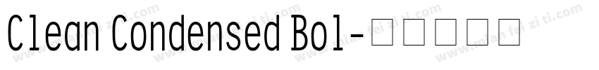 Clean Condensed Bol字体转换